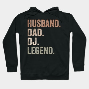 Dj Funny Husband Dad Legend Vintage Father's Day Hoodie